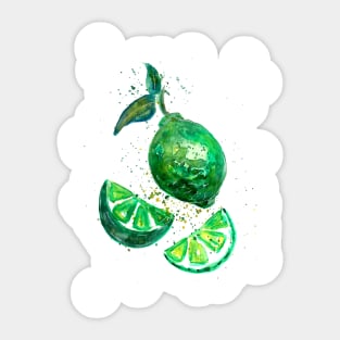 Green Lime Fruits Sticker